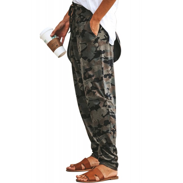 Gray Under The Radar Pocketed Camo Joggers