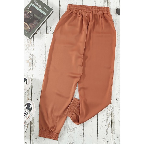 Orange Pocketed Joggers