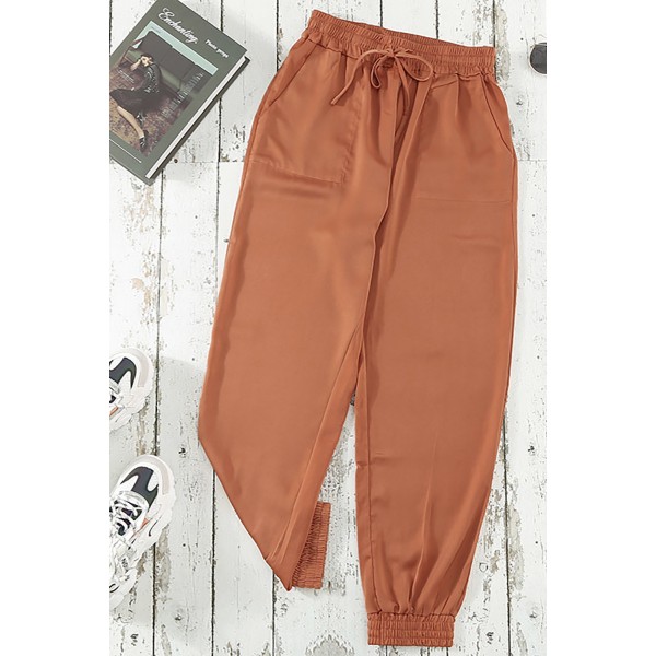 Orange Pocketed Joggers