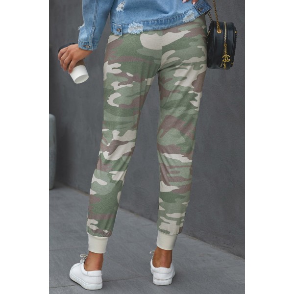 Camo Cotton Pocketed Joggers