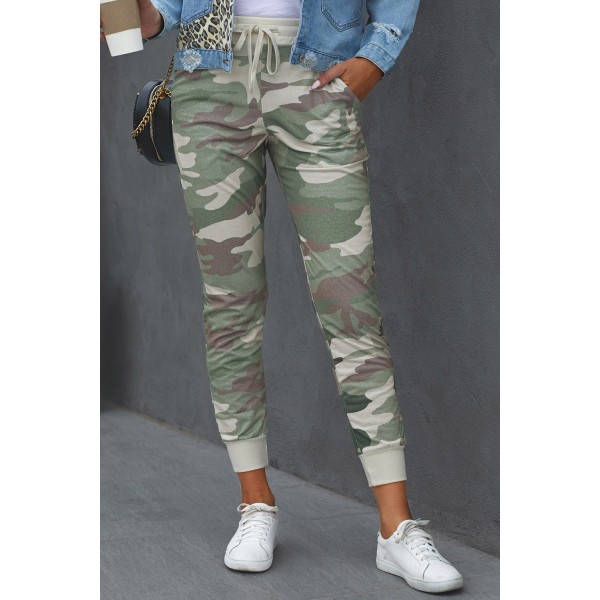 Camo Cotton Pocketed Joggers