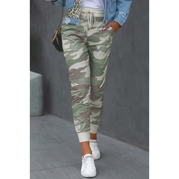 Camo Cotton Pocketed Joggers