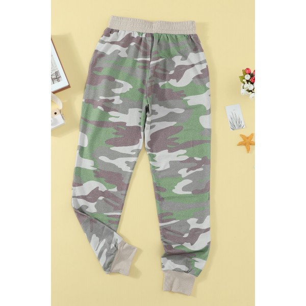 Camo Cotton Pocketed Joggers