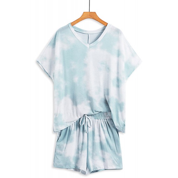 Sky Blue Twist Tie Dye Pajamas Set