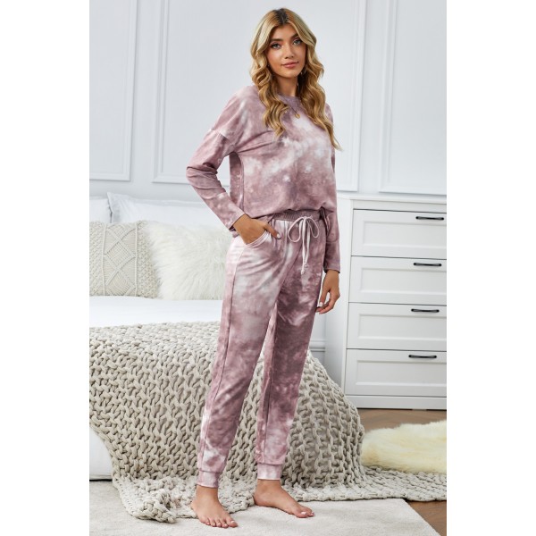 Tie Dye Knit Long Sleeve Joggers Set