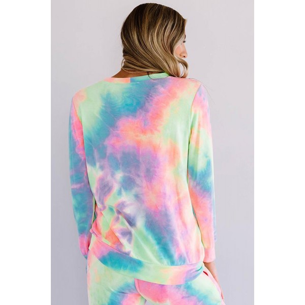 Pink Snuggle Down Tie Dye Lounge Set