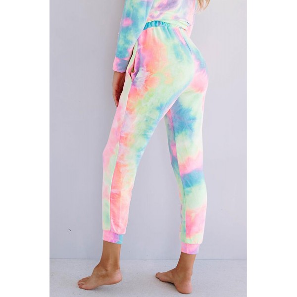 Pink Snuggle Down Tie Dye Lounge Set