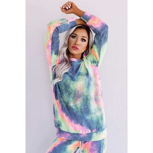 Blue Snuggle Down Tie Dye Lounge Set