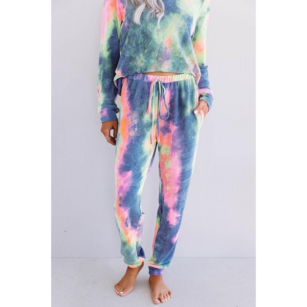 Blue Snuggle Down Tie Dye Lounge Set