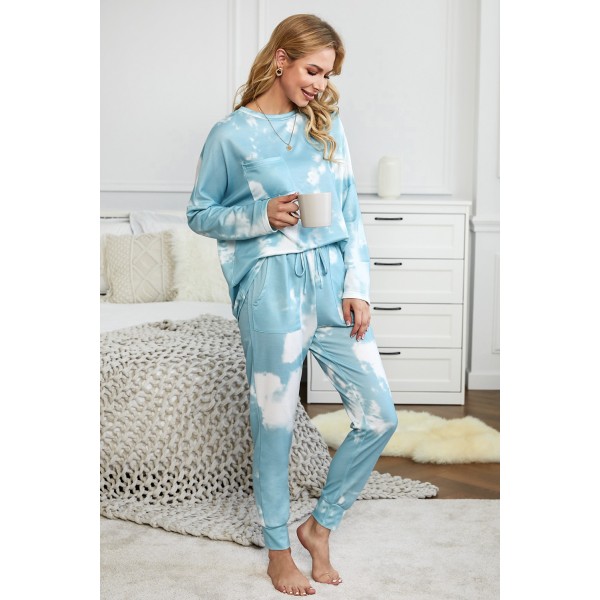 Sky Blue Tie-dye Loungewear Set