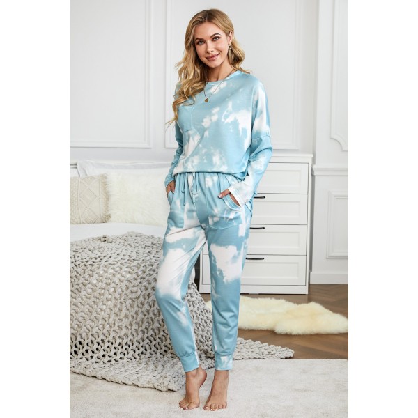 Sky Blue Tie-dye Loungewear Set