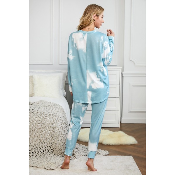 Sky Blue Tie-dye Loungewear Set