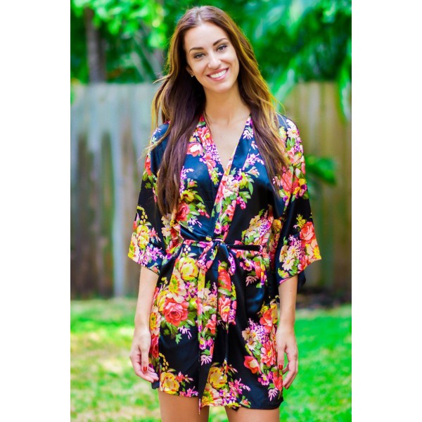 Floral Bundles Robe with Belt