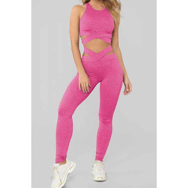 Rose Crisscross Sports Bra and Leggings ...