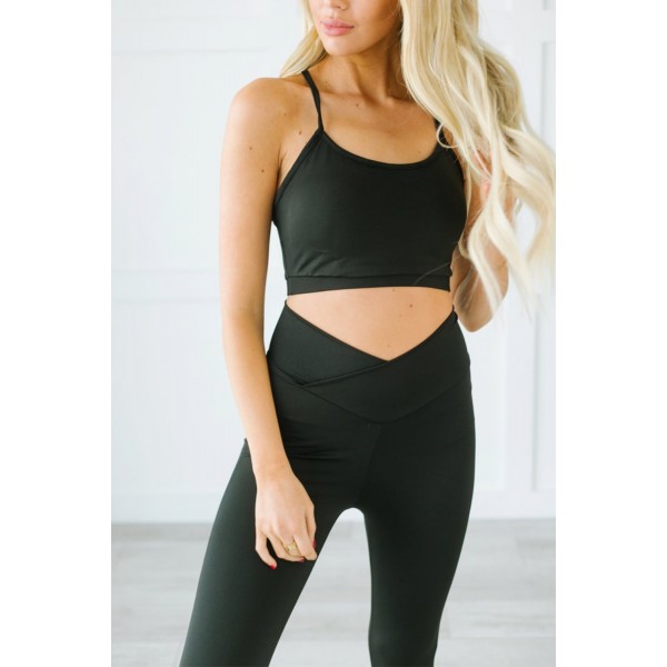 Black High Waist Workout Set