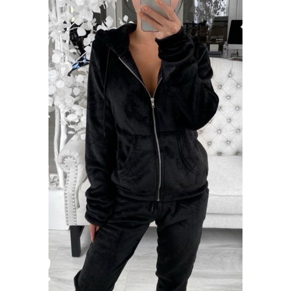 Black Fleece Hoodie and Pants Sportswear