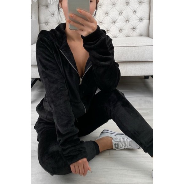 Black Fleece Hoodie and Pants Sportswear