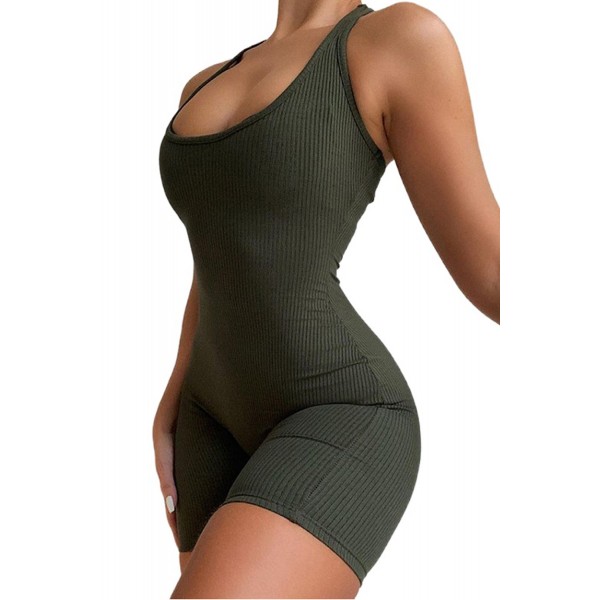 Army Green Short Sport Jumpsuit