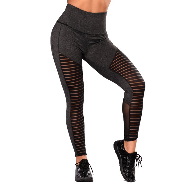 Active Shadow Insert Mesh Cut out Leggin...