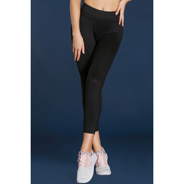 Black High-Rise Mesh Patchwork Gym Sport Yoga Leggings